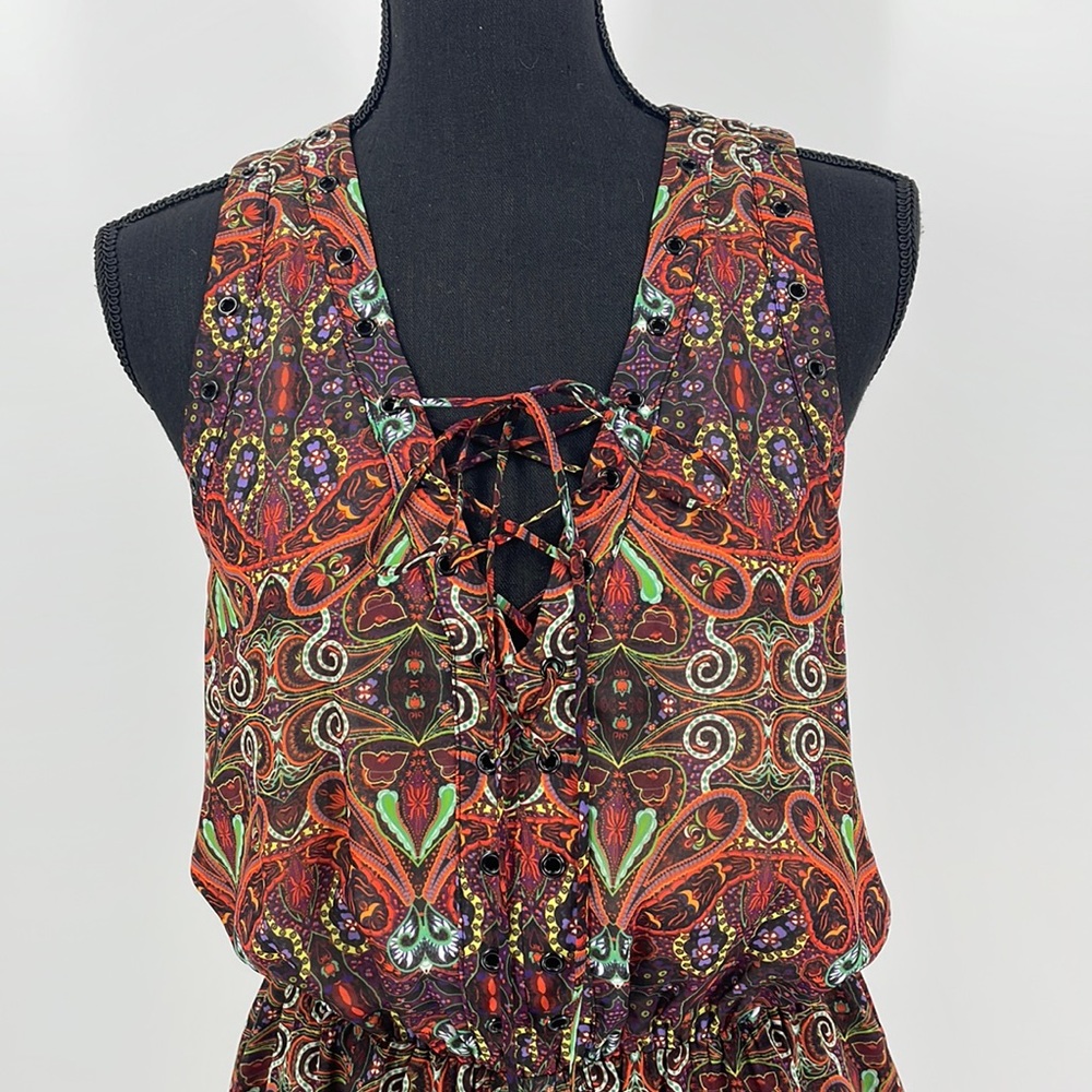 Adelyn Rae Boho Multi-Color Dress Ruffles Women's Small - Picture 2 of 13